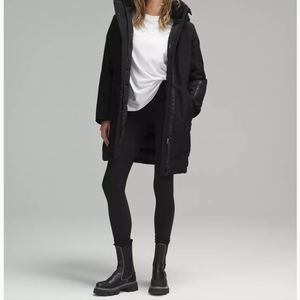 LULULEMON WOMENS SNOW WARRIOR PARKA BLACK SIZE 8 NWT